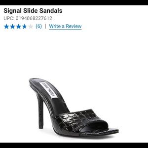 Steve Madden Signal Sandal Black Croc - size 6